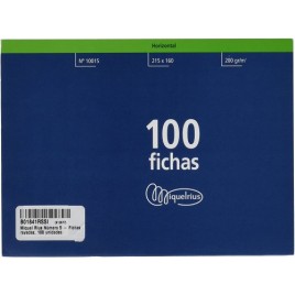 100 FICHAS DE CARTULINA RAYADA 200X120 MM Nº 4 MARIOLA 3114R