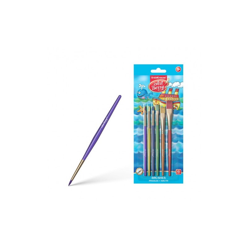 SET PINCELES SINTeTICOS PARA DIBUJAR Y DECORAR 6 UDS ARTBERRY 36125