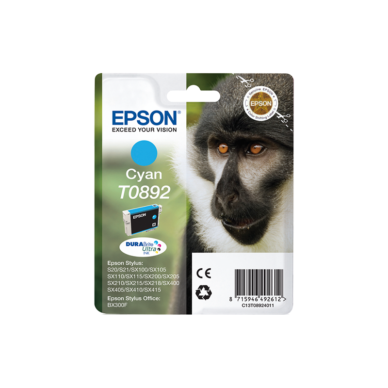 EPSON TINTA C13T08924011 CIAN STYLUS S20 X205