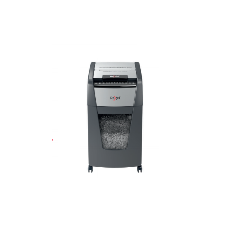 Rexel Optimum Auto 300M triturador de papel Microcorte 55 dB 23 cm Negro Gris
