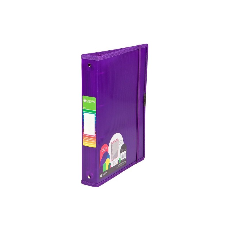 CARPETA ANILLAS POLIPROPILENO DUNE A4 4 40MM GOMA VIOLETA CARCHIVO 12371456