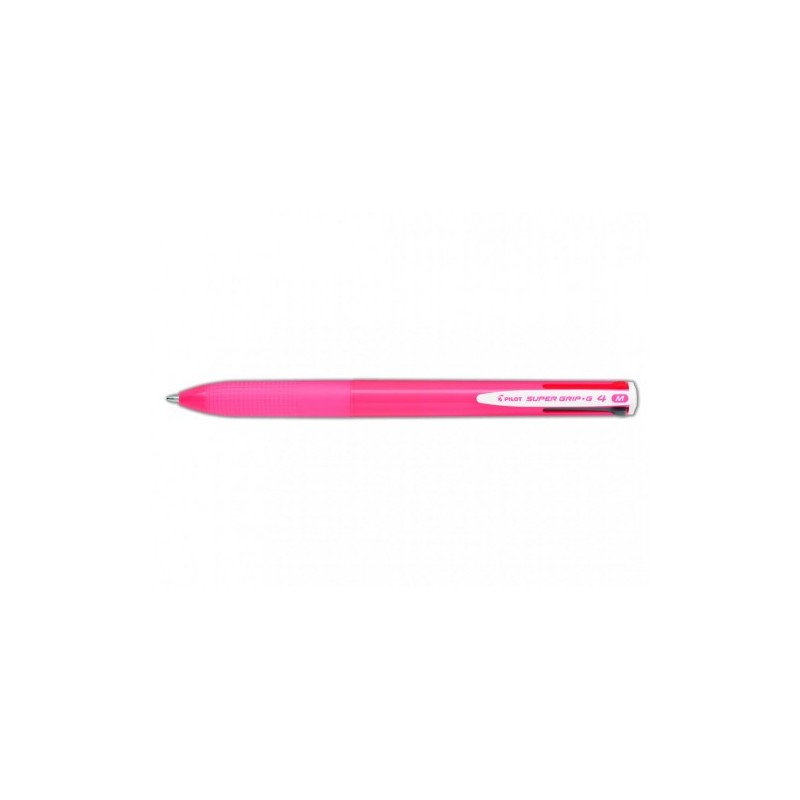 BOLIGRAFO SUPERGRIP G 4 COLORES CUERPO COLOR ROSA PILOT BPKGG 35M P