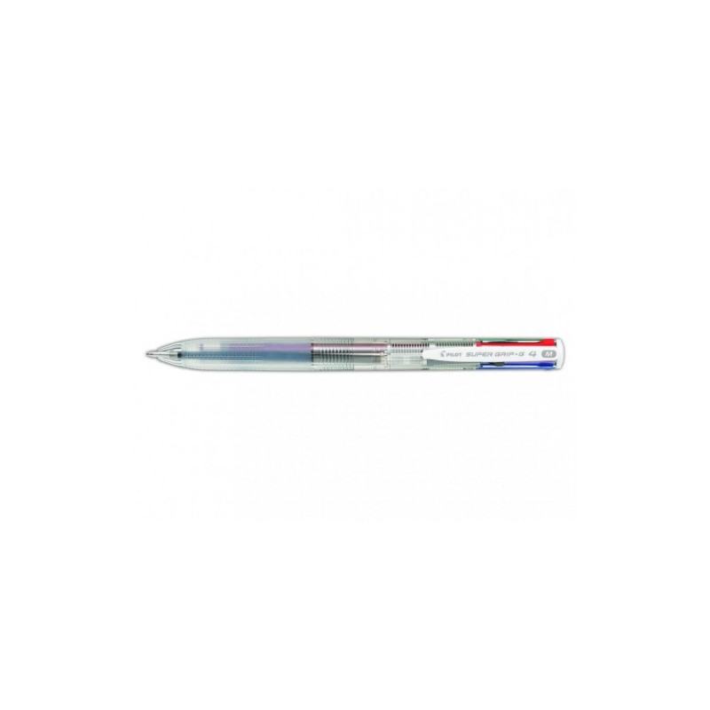 BOLIGRAFO SUPERGRIP G 4 COLORES CUERPO COLOR TRANSPARENTE PILOT BPKGG 35M NC