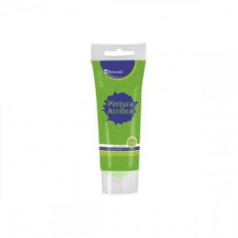 BOTE PINTURA ACRILICA 75 ML VERDE CON GLITTER BISMARK 328675