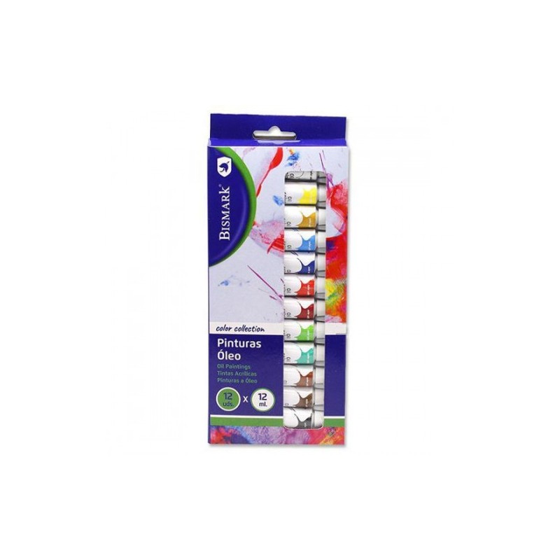 SET PINTURAS OLEO TUBOS 12 COLORES X 12 ML BISMARK 327026