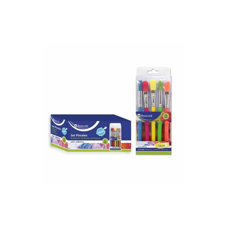 SET 5 BROCHAS NEON BISMARK 328155